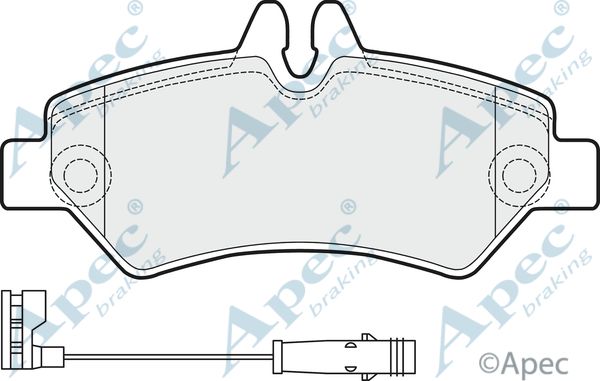 APEC BRAKING Piduriklotsi komplekt,ketaspidur PAD1516